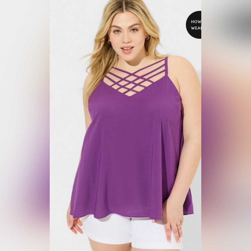 Torrid Sophie Challis Swing Cami 4x Sleeveless Top